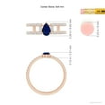 thumbnail image 4 of ANGARA Natural Pear Sapphire Parallel Split Shank Ring with Accents in 14K Rose Gold for Women (Size-6x4mm) | September Birthstone, Anniversary, Jewelry Gift for Women | Natural Blue Sapphire Ring, 4 of 8