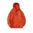 thumbnail image 1 of LUXUR Men Long Sleeve Pullover Leisure Sport Hoodies Orange L, 1 of 3