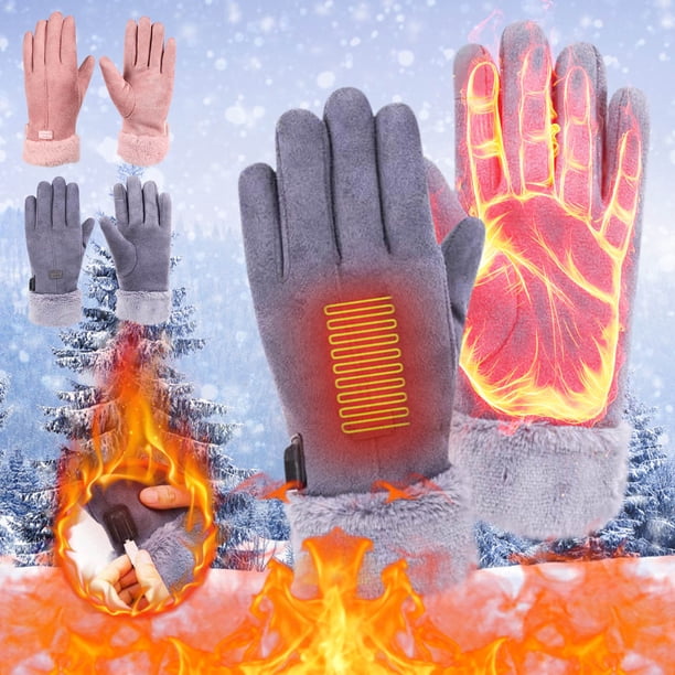 Guantes de Invierno, Compatibles con Pantalla Táctil, Forro de Terciopelo, Diseño Antideslizante, Resistentes Al Viento para Actividades Al Aire Libre, Aptos para Esquiar, Escalar, Andar En Bicicleta