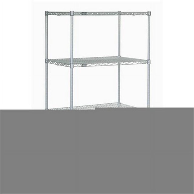 Nexel Industries 18366EP Epoxy 18 x 36 x 63 in. Starter Shelf Unit- Silver