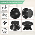 thumbnail image 2 of Uxcell 6-Pack Kicthen Cabinet Knobs, 1-3/8 In(35mm) Solid Wood Round Drawer Pull Handle, Drawer Knob Hardware [Black], 2 of 7