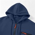 thumbnail image 6 of Men's Hooded Sweatshirt With Zipper Solid Long Sleeved Cardigan Casual Fashionable Coats, 6 of 8