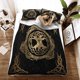 thumbnail image 3 of Funda Doona Vikinga - Árbol Yggdrasil Y Vegvisir - Juego de Cama Colcha Vikinga, 3 of 5