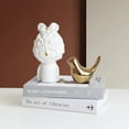 thumbnail image 3 of Small Birds Statues Gold Home Decor Modern Figurine Decorative Ornaments for Living Room, Bedroom, Office Desktop, Cabinets,Table Top, 1PC, 3 of 9