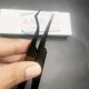 thumbnail image 2 of Pinzas negras de plasma, venta al por mayor, pinzas de extensión de pestañas con agarre de diamante y corazón de acero inoxidable sólido, 2 of 3