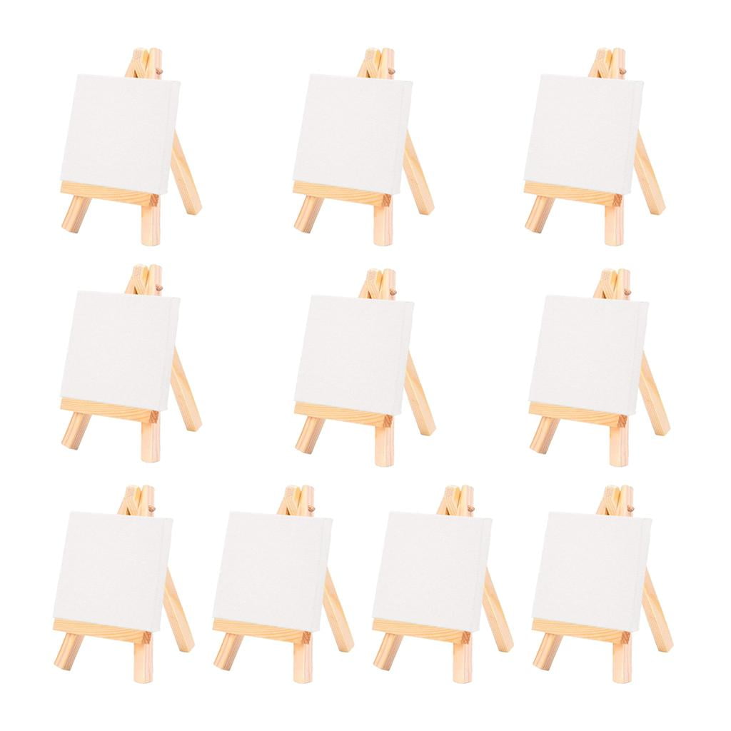 WLPZXP 10Pcs Mini Wooden Easel. Natural Craft for Business Card, Displaying Photos,