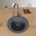thumbnail image 4 of Pemberly Row Titanium 20" Drop-In Round Granite Composite Kitchen Prep Sink, 4 of 9