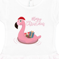 thumbnail image 3 of Inktastic Flamingo Merry Christmas Girls Toddler Dress, 3 of 4