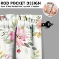 thumbnail image 5 of Kitchen Curtains and Valance Set 36 Inch Tier Pioneer Colorful Floral 3 Pieces Set Dining Room Small Curtain Drapes Cafe Curtains Valance for Home Decor Rod Pocket, 5 of 6