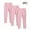 Pink, variant on BRGZLK Girls Cotton Full-Length Kids Fall Fashion Solid Color Thin High Waisted Soft Comfy Elastic Yoga Dance Pants Pack Of 3 Black 2-3 Years