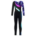 thumbnail image 4 of IEFIEL Girls Juniors Ice Skating Outfit Shiny Rhinestones Leotard with Pants Leggings Gym Suit Sportswear Navy Blue 12, 4 of 7