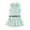 Green, variant on Elippeo Toddler Girl Summer Outfit 6 12 18 24 Months 3 4 Years Solid Color Ribbed Sleeveless Tank Tops and Daisy Print Pleated Skirts with Belt 2Pcs Clothes Set