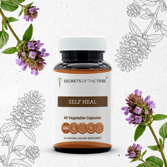 Secrets Of The Tribe Self Heal Capsules Dietary Supplement, Natural Herbal Capsules for Immune Health and Inflammatory Support, Self Heal (Heal all, Prunella vulgaris) Dried Herb, 60 Capsules