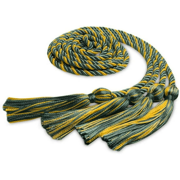 Endea Graduation Double Graduation Honor Cord Forest Green/Gold