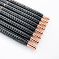 thumbnail image 4 of MSTOKIN Metallic Black Gold Pens Cool Fancy Pens for Women & Men Journling Cute Pen Set Luxury Nice Pretty Pens with Gift Box (8-Pack black Metal Thin Pens), 4 of 5