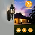 thumbnail image 3 of Dusk to Dawn Outdoor Wall Light Fixtures, Outdoor Wall Lantern Exterior Waterproof Lantern Anti-Rust & Waterproof, Water Ripple Glass, Outside Wall Sconce Porch Light for House, Garage(1-Light), 3 of 8