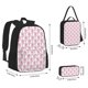 thumbnail image 2 of Balery Flamingo On Checkered Mochila escolar 3 en 1 para niños: mochila resistente con lonchera térmica y estuche para lápices. Mochila escolar para niños y niñas., 2 of 7