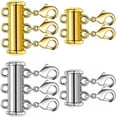 thumbnail image 1 of Magnetic Layered Necklace Clasps,4 Pieces 2 Size Slide Clasp Lock Necklace Connector For Multi Strands Slide Tube Clasps, 1 of 5