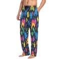 thumbnail image 5 of Rainbow and Koala Men's Lightweight Pajama Bottoms Stretch Elastic Waist Side Pockets Spring Fall, 5 of 7