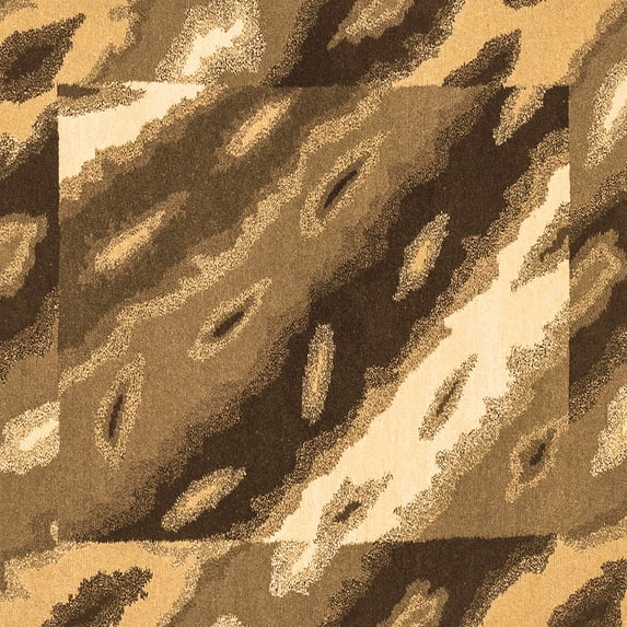 Ahgly Company Indoor Square Animal Brown Modern Area Rugs, 7' Square