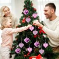 thumbnail image 4 of 12 Pcs Pink Heart Shaped Ornaments Christmas Tree Hanging Decorations Valentines Heart Shaped Baubles Ornaments Valentines Day Decor for Wedding Anniversary Party Supplies Home Tree Decorations, 4 of 8