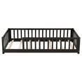 thumbnail image 5 of Miniyam Toddler Twin Contemporary Wood Toddler Bed with Guardrails, Espresso, 5 of 7