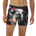 thumbnail image 2 of Xecao Pirate Bulldog On Deck Print Boxer Briefs for Men's Stretch Moisture-Wicking Underwear, Mid-Rise Classics breathable fabric, 2 of 7