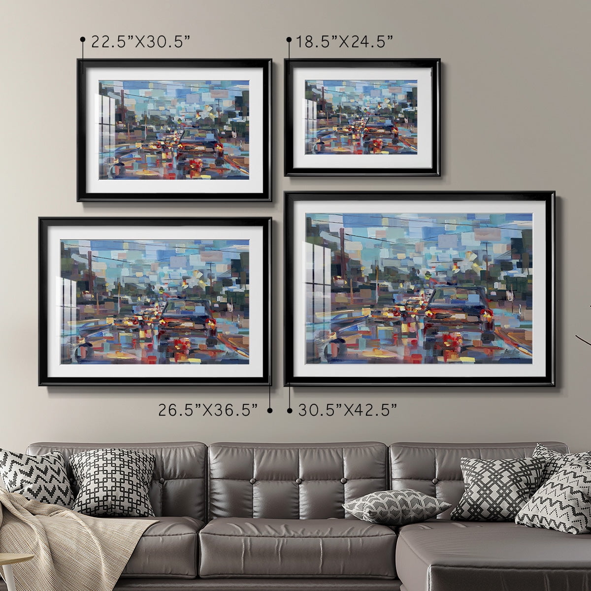 Red Traffic Premium Framed Print - Ready to Hang
