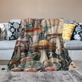 thumbnail image 2 of Orinice Mushroom Pattern Throw Blanket   Nature Lover Blankets for Living Room Decor, Cozy   Polyester Mushroom Gifts for Botanists Women 60x80in, 2 of 6