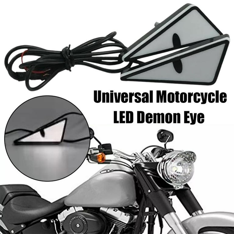 Motorcycle Headlight LED Angel Devil Eyes DRL Headlight Projector Lens – Chaudhry Auto Store
