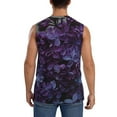 thumbnail image 4 of Lsque Lilac Print Men's Cotton Blend Sleeveless Muscle Shirts (S-3XL)- Moisture Wicking, Odor Protection, UPF 30+,XX-Large, 4 of 8