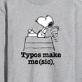 thumbnail image 3 of Peanuts - Snoopy Typos Make Me Sic - Men's Long Sleeve T-Shirt, 3 of 6