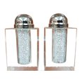 thumbnail image 2 of Salt and Pepper Shaker Set - Crystal Designed with Crushed Stones, 2 of 3
