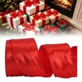 thumbnail image 7 of Single Faced Satin Wired Edge Ribbon, 20-Yard Polyester Satin Wrapping Ribbon for Bows, 2.48 Inches Wide Craft Fabric Binding Ribbon for Xmas Invitation Card Making Gifts Decoration, 7 of 7