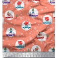 thumbnail image 1 of Soimoi Poly Georgette Fabric Gift Box,Car & Santa Christmas Fabric Prints by Yard 52 Inch Wide, 1 of 3