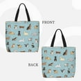 thumbnail image 2 of Wukai Dog Pets Print Reusable Grocery Bag Shopping Bags with Zipper Shoulder Shopping Handle Bag Suitable for Outdoor Convenient Daily Bag, 2 of 8