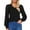 Black, variant on Women Sweaters Women Tops Ladies' Fashionable Casual Corset V Neck Long Sleeved Shirt Lace Top Sweater