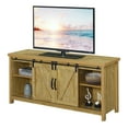 thumbnail image 2 of Convenience Concepts Blake Barn Door TV Stand with Shelves and Sliding Cabinets for TVs up to 60 Inches, English Oak, 2 of 7
