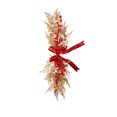 thumbnail image 2 of Christmas Wreath Upside Down Staircase Door Hanging Christmas Gold And Red Rattan Ornaments Artificial Flower Wreath, 2 of 6