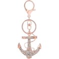 thumbnail image 1 of AYHU Rose Gold Tone Cute Anchor Bag Charm Keychain Car Key Chain with Key Rings for Women Girls Gifts, Small, 1 of 5