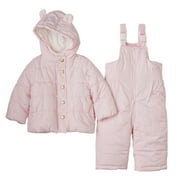 Carter's Baby Girl's Two-Piece Light Pink Overall Snowsuit