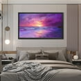 thumbnail image 4 of Beach Canvas Wall Art Ocean Wall Art Purple Sea Wave Canvas art Framed wall art Painting For Livingroom Decor Office Bedroom Decoration, 4 of 8
