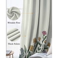 thumbnail image 3 of Yellow Flowers Blackout Curtains for Bedroom Living Room Darkening Curtains 84 Inch Length 2 Panels Set Country Watercolor Botanical Floral Plants Window Curtain Window Treatment Drapes 52"x84", 3 of 9