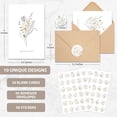 thumbnail image 2 of Wildflower Thank You Cards with Envelopes (50 Pack 3.5" x 5.2") – Floral Thank You Notes with Adhesive Envelopes & Matching Stickers for Weddings, Baby & Bridal Showers, 2 of 6