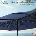 thumbnail image 4 of 13ft Large Patio Umbrella Double-Sided Twin Outdoor Market Umbrella with Crank, Beige, 4 of 7