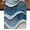 Blue, variant on Blue Beige Short Table Runner 48 Inches Long, Coastal Vintage Modern Abstract Art Cotton Linen Table Runners Dresser Scarves, Fabric Tabletop Scarf Furniture Cover for Home Dinner Party Decor 13"x48"