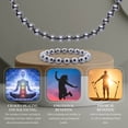 thumbnail image 3 of Terahertz Trapezoid Round Beads 925 Sterling Silver Rhodium Plated Beaded Bracelet Necklace Set for Women Size 18" Ct 303.4 Christmas Gifts for Women, 3 of 10