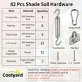 thumbnail image 2 of 82 Pcs Sun Sail Shade Hardware Kit,Shade Sail Installation Kit 6 inch with Paracord Ropes for Triangle Rectangle Square Sun Shade Sails, 2 of 5