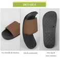 thumbnail image 7 of GZHJMY Stylish Slides for Women Men, Coffee Solid Color Soft Flexible Slip-on Sandals Slippers, 7 of 7