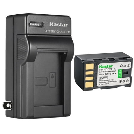 Kastar 1-Pack Battery and AC Wall Charger Replacement for JVC GZ-MG630SAA GZ-MG630SAH GZ-MG630SEK GZ-MG630SUS GZ-MG630US GZ-MG645 GZ-MG645BEK GZ-MG645BUS GZ-MG650 GZ-MG670 GZ-MG670B GZ-MG670BUS